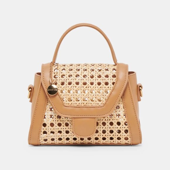 Dolce Vita Tropez Mini Crossbody Bag - Camel Natural Cane - Picture 2 of 7